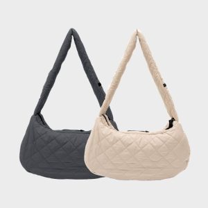 SAC DE TRANSPORT BANDOULIÈRE POUR CHIEN MATELASSÉ - GRIS OU BEIGE