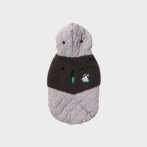 VESTE MATELASSÉE POUR CHIEN - EFFET MOUTON GRIS