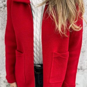 Veste Zippée Luxe Femme – Manteau Décontracté Chaud