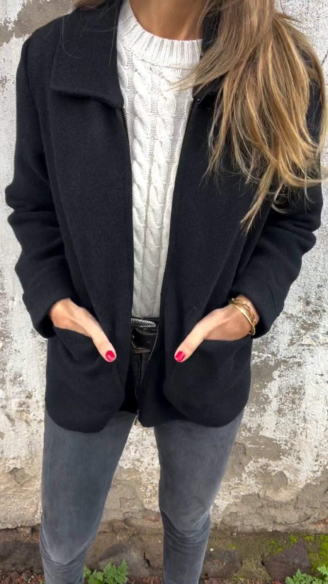 Veste Zippée Luxe Femme – Manteau Décontracté Chaud – Image 4