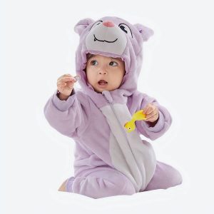 Pyjama chaud en polaire d’animaux pour bébé