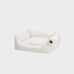 LIT DÉHOUSSABLE POUR CHIEN TEDDY EN BOUCLETTE - CRÈME