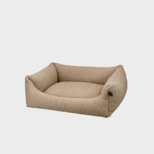 LIT DÉHOUSSABLE POUR CHIEN TEDDY EN BOUCLETTE - TAUPE