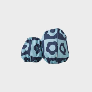 SNOOD POUR CHIEN EN COTON - FLEURS BLEUES RETRO