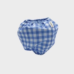 SNOOD POUR CHIEN EN COTON - CARREAUX VICHY BLEU