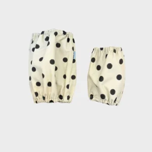 SNOOD POUR CHIEN EN COTON - POLKA DOTS - BEIGE ET NOIR