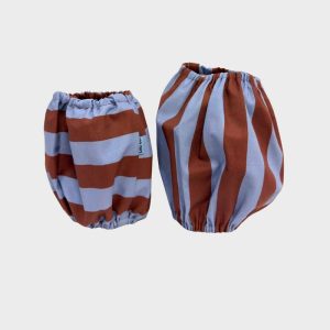 SNOOD POUR CHIEN EN COTON - RAYURES BURGUNDY & BLEU