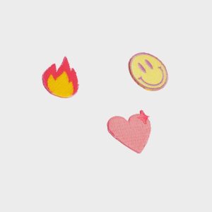 PATCH THERMOCOLLANT - TRIO EMOJI  💖🔥😃