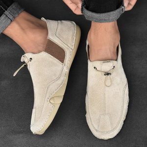 Chaussures Homme à Enfiler – Boucle Avant et Panneaux Latéraux