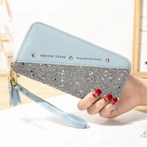 Portefeuille Elegant de Luxe à Paillette