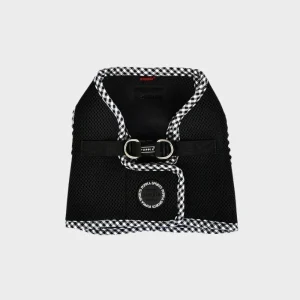 HARNAIS VESTE POUR CHIEN ET CHAT - NOIR BORDURE VICHY