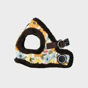 HARNAIS VESTE POUR CHIEN (ET CHAT) FOURRURE - FLEURS D'HIVER "ALYSSA BROWN"