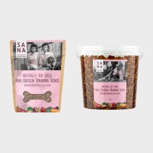 FRIANDISES D’ÉDUCATION POUR CHIEN EN FORME D’OS - POULET (100 g ou seau de 1 kg)