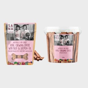 STICKS DENTAIRES POUR CHIEN - BOEUF ET HUILE DE SAUMON (150 g ou 500 g)