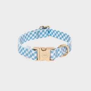 COLLIER POUR CHIEN WATERPROOF - VICHY BLEU