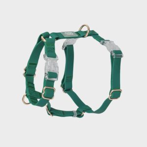 HARNAIS POUR CHIEN WATERPROOF - VERT *BOUCLES TRANSPARENTES*