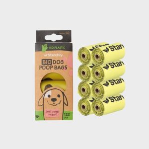 💩  BOITE DE 8 ROULEAUX DE SACS À DÉJECTIONS COMPOSTABLES POUR CHIEN (120 SACS) - 5 COULEURS DISPOS
