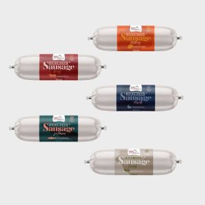 PÂTÉE FERME POUR CHIEN - SAUCISSE DE RÉCOMPENSE (CANARD, BOEUF, AGNEAU, DINDE OU SAUMON)