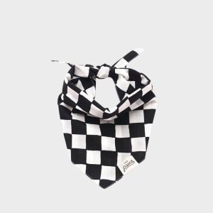 BANDANA POUR CHIEN - CHECKMATE NOIR "CHESS DOG"