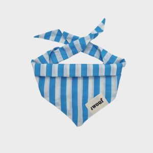 BANDANA POUR CHIEN - RAYURES BLEU