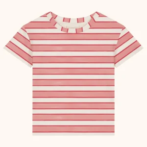 T-shirt Essential Jersey Rayures Rose Rouge